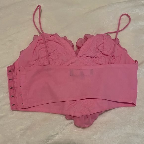 Zara 2014 summer pink heart crop top - Picture 2 of 4